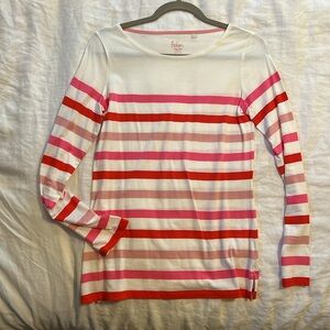 Boden pink white boatneck stripes ahead of the rest - size 4 like new